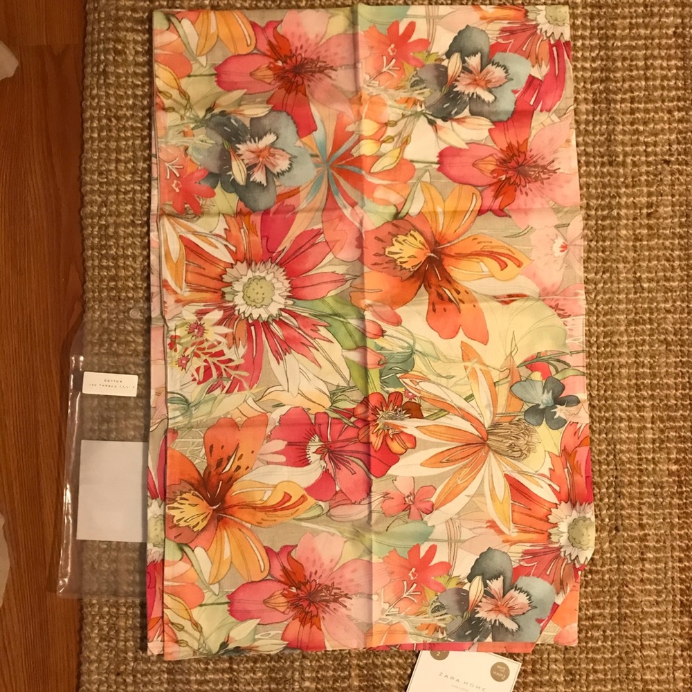 Zara Home standard floral print pillowcase - Picture 4 of 6